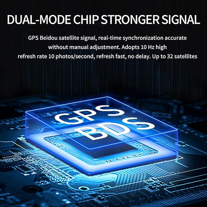 AZIJYV Heads Up Display for Cars, Car HUD H4, gps Speedometer, First Colorful, Large Font Digital Speedometer GPS with Speed, Compass, Automatic Sensing, Speeding Alarm, Suitable for All Cars.