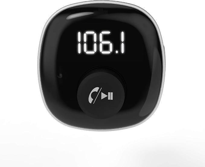 Scosche BTFM4-SP1 BTFREQ Universal Bluetooth Handsfree Car Kit with FM Transmitter and Dual USB Ports, Black