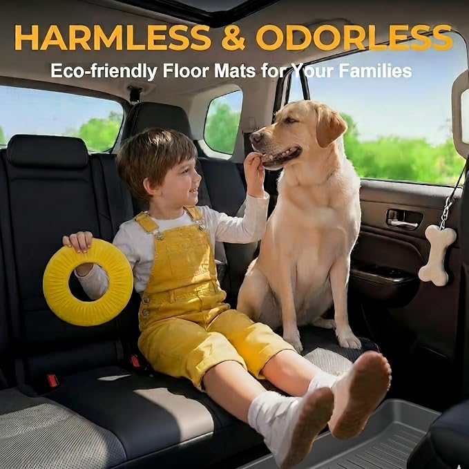SUPER LINER 9 PCS Floor Mats & Accessories Compatible with Tesla Model Y Juniper 2026 2025, Custom Fit TPE Cargo Liners CabinProtect, All Weather Pet & Child System(Only fit Premium&Performance)