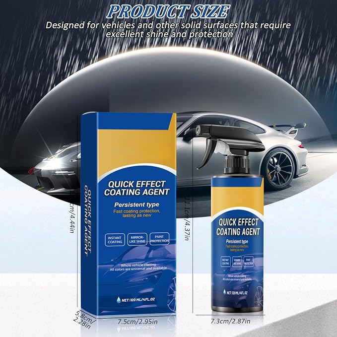 Car Quick Effect Coating Agent Spray, 3 in 1 High Protection Quick Car Coatings Spray (1PCS)