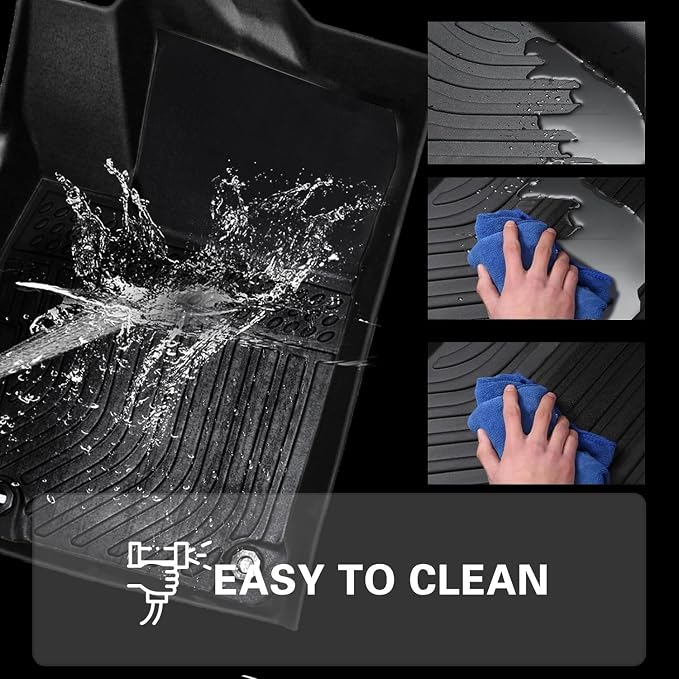 All Weather Rubber Car Floor Mats Compatible with 2013-2017 Honda Accord TPE Rubber Full Set Includes 1st 2nd Row Front Floor Mat (for 2013-2017 Honda Accord)