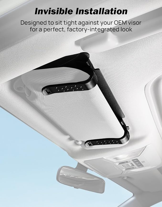 JOYTUTUS Sun Visor Extender for Cars, Opaque Sun Visor Extender Universal Sun Blocker UV400, Adjustable Visor Extension for Car Visor,Double-Clip,Anti Glare Stray Light