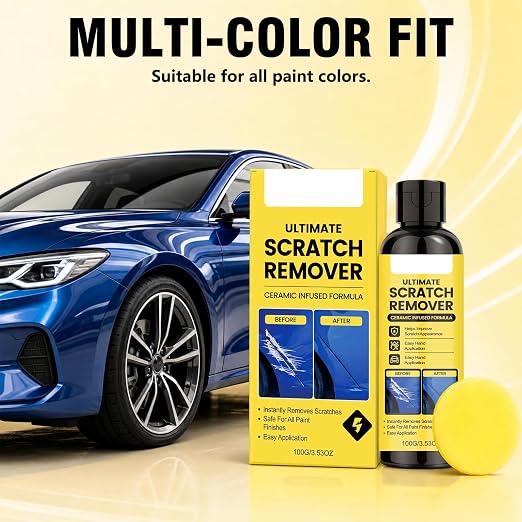 2Pcs Car Scratch Remover,Scratch Repair Paste for Vehicles, Professional Grade Car Scratch Repair Remover, All Paint Colors Polishing Kit, Quick Repair Scratches and Restore Shine