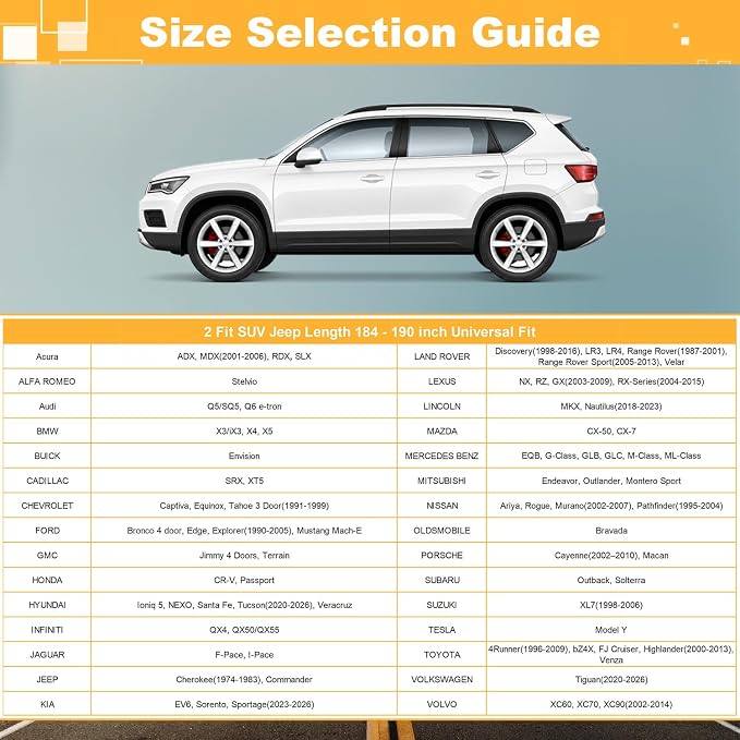 GUNHYI 16 Layers SUV Car Cover Waterproof All Weather Heavy Duty, Universal Fit Nissan Rogue, Chevrolet Equinox, Tesla Model Y, Audi Q5, Cadillac SRX/XT5, Kia Sorento, Mitsubishi Outlander etc.