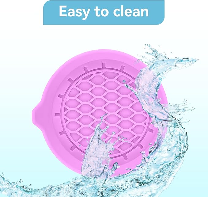4PCS Car Cup Holder Coasters, Silicone Non-Slip Vehicle Cup Recessed Mats, Sift-Proof Automotive Interior Drink Insert Decor Accessories, Universal for SUV, Sedan, Truck (Pink)