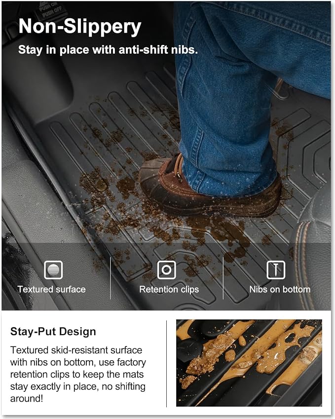 Kiwi Master Floor Mats for 2019-2026 Nissan Altima | Custom Fit, All Weather Car Mats, Heavy Duty TPE Floor Liners, Front & Rear 2 Row Set, Black