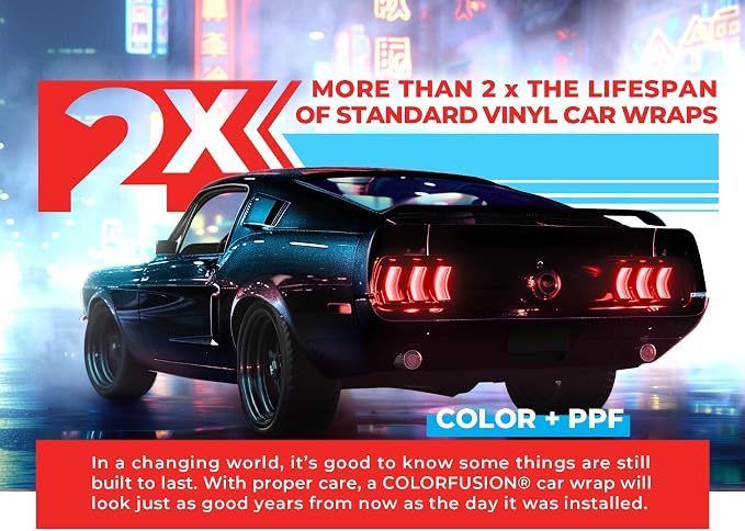 ColorFusion PPF by VViViD, Gloss Cosmic Blue Dry Apply PPF Vinyl Car Wrap Roll 1.3ft x 5ft