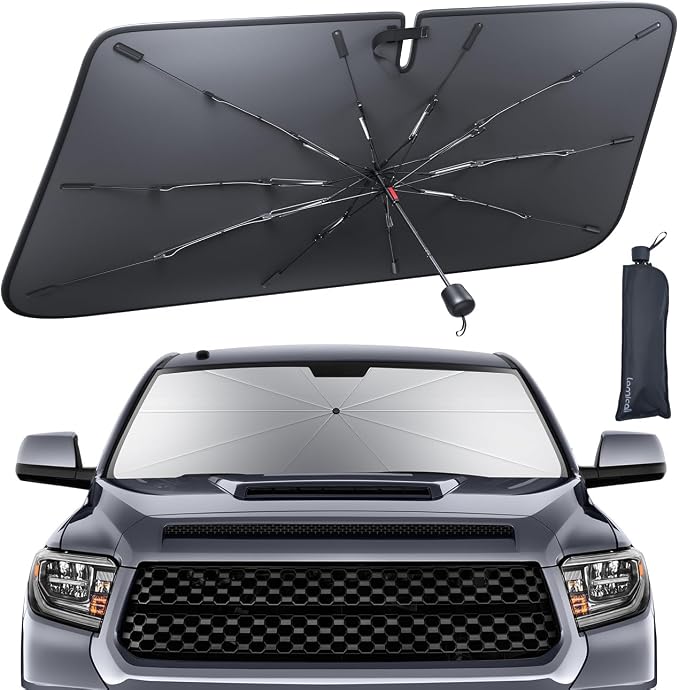 Car Windshield Sunshade for Tacoma (2016-2026) - 2026 Foldable Car Windshield Sun Shade Umbrella, 5-Layer UV Block, 10-Rib Frame, for Tacoma (2016-2026) Interior Sun Protection, Tacoma Accessories