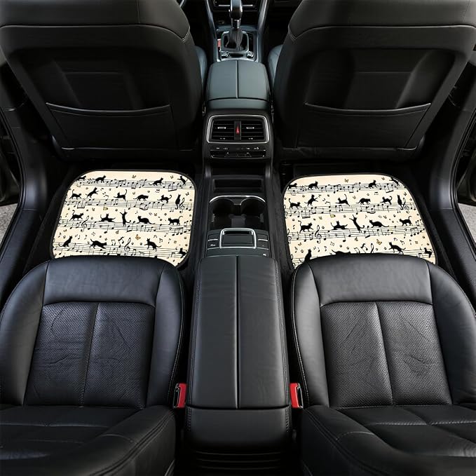 Bookshelf Car Floor Mats Educational Bookcase Watercolor Flowers Carpet Front Rear Carpets Mat Decorative Car Floor Carpets Non-Slip Auto Car Accessories Universal Fit Car Accessories for Truck