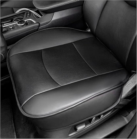 Car Seat Bottom Cover, Premium PU Leather Seat Protection Without Backrest, Front Bottom Seat Cushion Covers for Most Vehicles, Universal Interior Decor Car Accessories