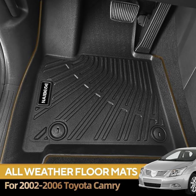 Naibeve Floor Mats for Toyota Camry 2002-2006 | All Weather Custom Fit Floor Mats, Cargo Mat Interior Protector accessories