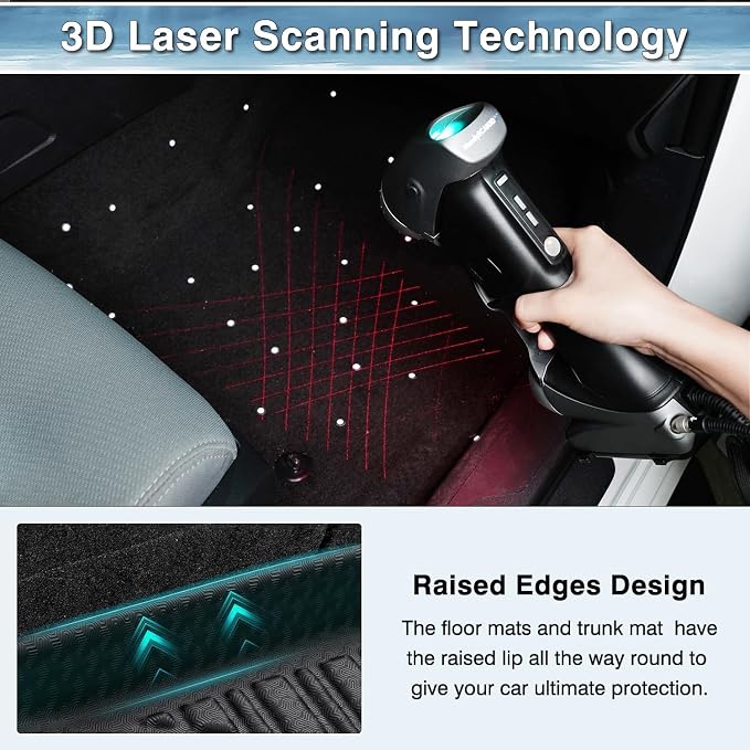 Mixsuper Model 3 Floor mats-Floor mat for Tesla Model 3 Highland 2024 2025 2026, All Weather TPE Rubber Floor Liners Protection for Model 3 Accessories, 2 Row Anti-Slip Car Mats, Black