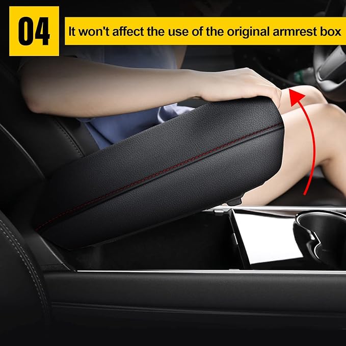 AOMSAZTO Leather Center Console Cover for Honda Civic 2015 2014 2013 2012 Armrest Cover