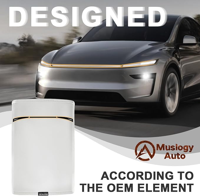 Muslogy Center Console Armrest Cover Fit for Tesla Model Y Refresh 2026 Accessories, Comfort Armrest Pad Console Lid Cushion Vegan Leather Regular Thick (Cream)