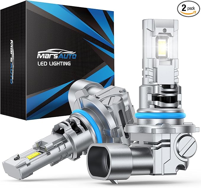 Marsauto HB3 Bulbs with 9005, 36,000LM, LED Canbus Ready, Super Bright Front Bulbs, 9005 Fog Light with Turbo Fan, Long Lifespan, Pack of 2