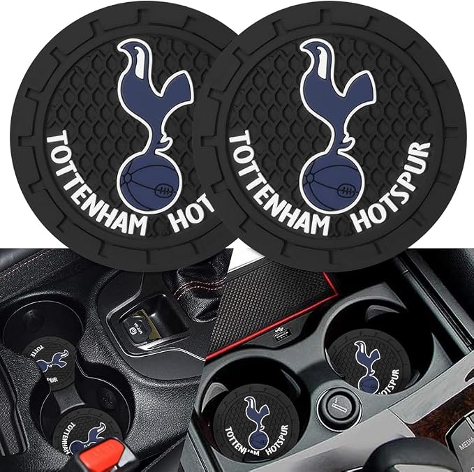 Cup Holder Insert Coaster for Tottenham Hotspur UEFA UCL Fans,Anti Slip Car Cup Coaster Interior Accessories