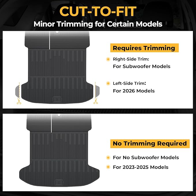 Floor Mats for Kia Sportage Hybrid 2023-2026, All Weather Floor Mats Trunk Cargo Liner with Backrest Protectors and Door Sill Guards Accessories, Full Coverage Set (Not Fit PHEV&Gas)