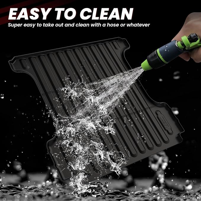 LASFIT 5.7FT Truck Bed Mat for Ram 1500/1500 RHO 2019-2026 & RAM 1500 New Body 2019-2024 Short Bed (5FT7 / 67.4inches) Not for Rambox, All Weather Custom Fit Truck Cargo Bed Liner, Black