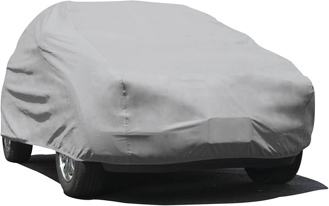 Budge Protector V SUV Cover, 5 Layer Premium Weather Protection, Waterproof, Dustproof, UV Treated SUV Cover,Gray,Size 0: Fits SUVs up to 162" L x 59" W x 60" H