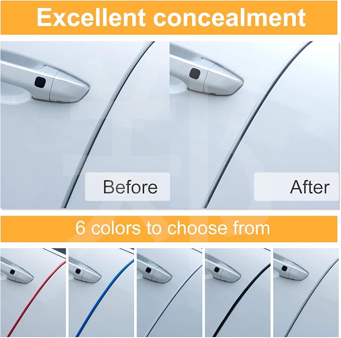 Eytool Car Door Edge Protector,10M Trim Rubber Seal Strip with U Shape Molding Protection Door Edge Guard Fit for Most Car(Black,32.8FT)