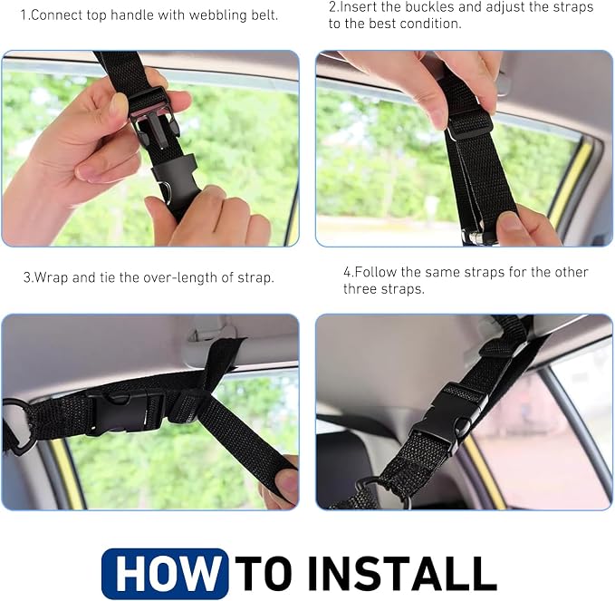 Car Ceiling Cargo Net, 20.87" x 31.49" Snap-on Roof Cargo & Trunk Organizer, Zip Seal Car Roof Storage Net for Road Trips, Universal for Most Cars, SUVs, Trucks (Black)