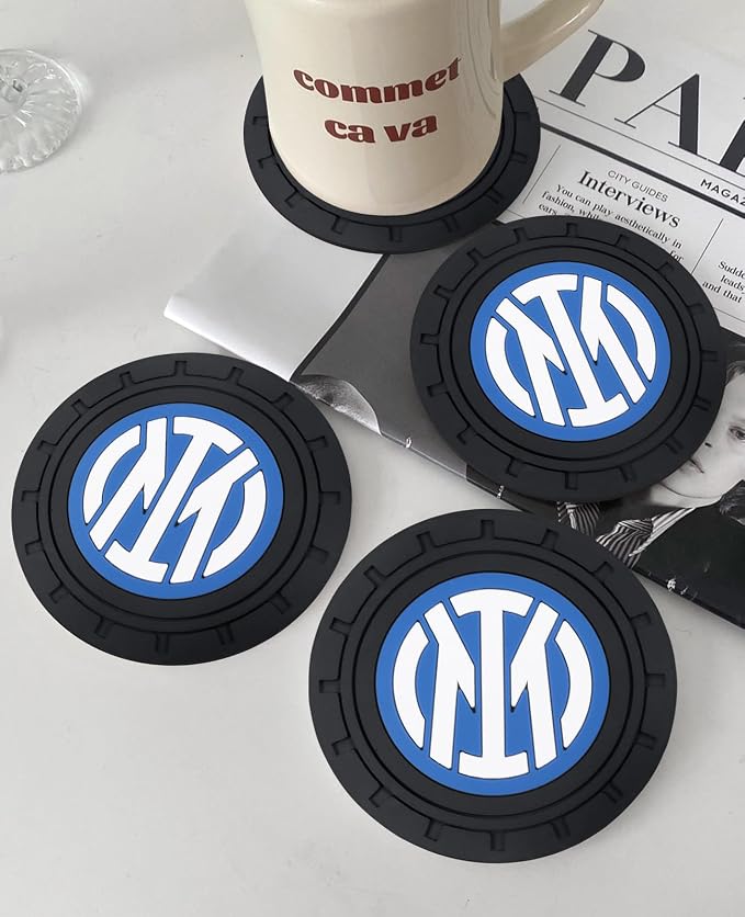 Cup Holder Insert Coaster for Milano UEFA UCL Fans,Anti Slip Car Cup Coaster Interior Accessories