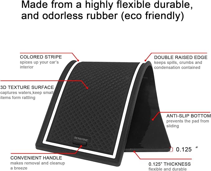 for Honda Civic Accessories 2022 2023 2024 2025 2026 11th Gen Sedan Cup Holder Insert Center Console Liner Door Slot Mats Pad Coaster Rubber Custom Interior 17PC (White Trim, Glow in Dark)