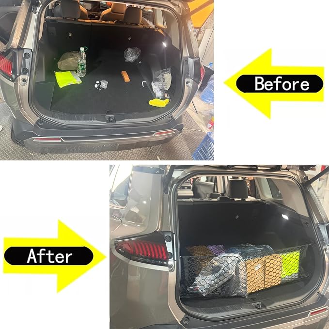 2 Pcs Trunk Organizer Cargo Net Suitable for 2026 Toyota RAV4 Hybrid LE Limited SE Woodland Edition XLE Premium XSE Plug-ln GRSport,Envelope Style&Rear Trunk Floor Style Cargo Net Car Trunk