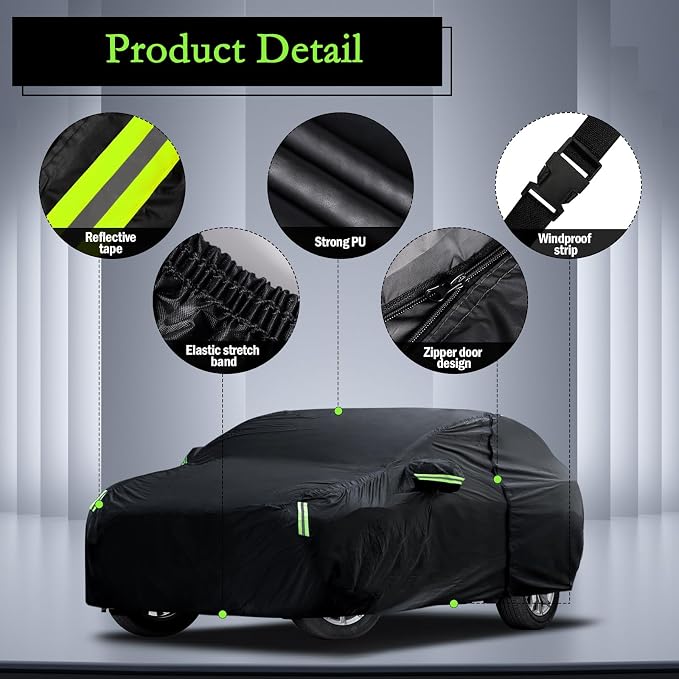 Car Cover Custom Fit for Honda CRV 1997-2026, Toyota RAV4 2006-2026, Waterproof All Weather for Automobiles Full Exterior Cover Rain Sun Snow Protector with Door Zipper