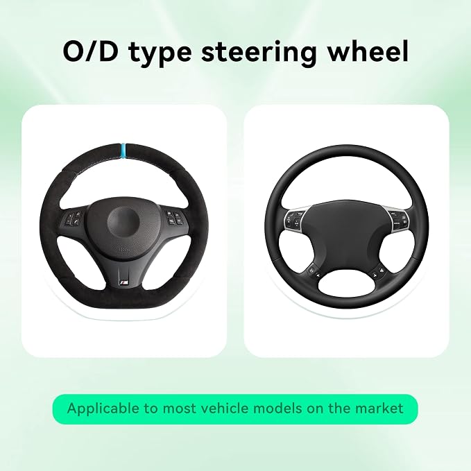 Car Steering Wheel Cover, 14.5-15inch Leather Anti-Slip Car Wheel Cover Protector, Safety Comfortable Desgin, Universal Auto Steering Wheels Accessories for Cars Truck SUV (Pink)