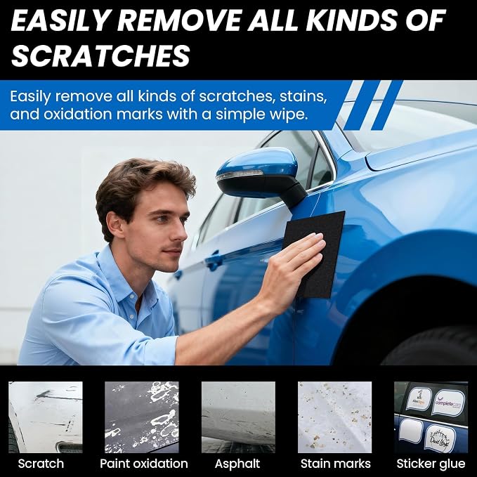 Reusable Nano Magic Cleaning Cloth, Scratch Remover for Vehicles, Nano Sparkle Car Polish for Car Paint & Scratch Repair, Swirl & Water Spots Remover, Repair Scratch