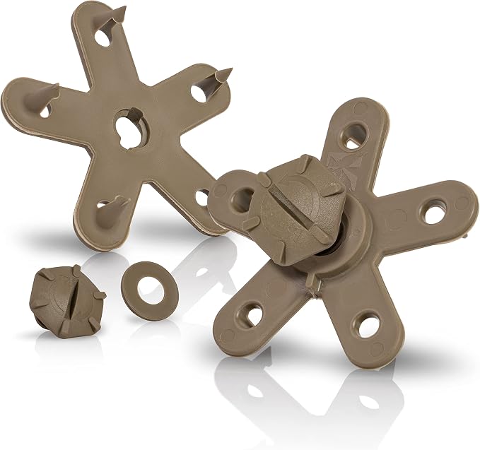 Eagle Klaw 2.0 Floor Mat Clips (4 Sets) for Car Mats and Floor Liners - Made in USA Car Accessories - Beige - 2 Car Floor Mats kit Without Cutter