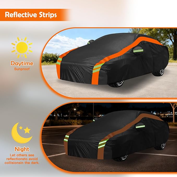 Universal Fit Car Cover for Coupe Length up to 177in, Waterproof Automobiles Cover All Weather Compatible with Nissan Versa/350Z, Porsche 718 Boxster Cayman, Subaru BRZ, Toyota Supra