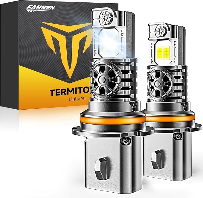 Termitor Latest 9007/HB5 Light Bulbs，70,000LM 1000% Ultra Brightness, 70000+ Hours Lifespan, 1:1 Halogen Bulb Replacement Light Bulbs, No Flickering No Adapter Required, Plug and Play, Pack of 2