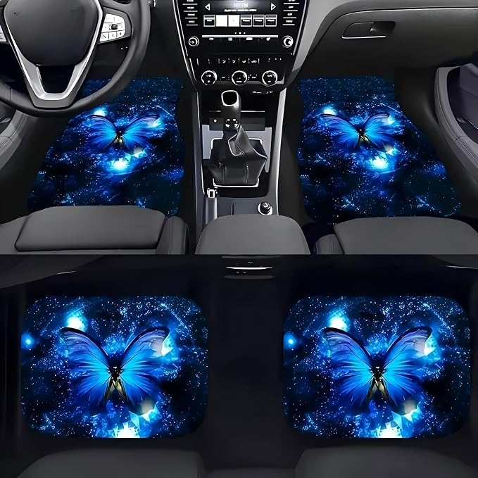 Car Floor Mats Non-Slip Automotive Floor Mats All-Weather Front Rear Car Floor Foot Mat Sets of 4 Pieces Foot Mats Rugs Carpet for Car Trucks SUV Sedans (NO.78)