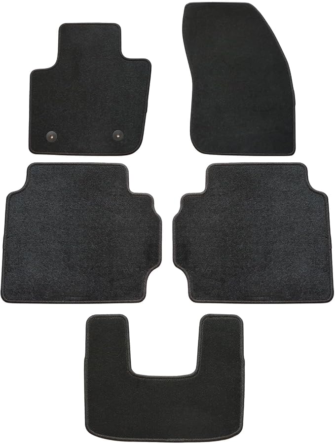 GXARTS Car Velour Carpet Floor Mats Compatible with Ford Fusion 2013 2014 2015 2016 2017 2018 2019 2020 | Front & Rear Set Carpet Floor Liners, All-Weather Protection with Anti-Skid Retaining Buckle
