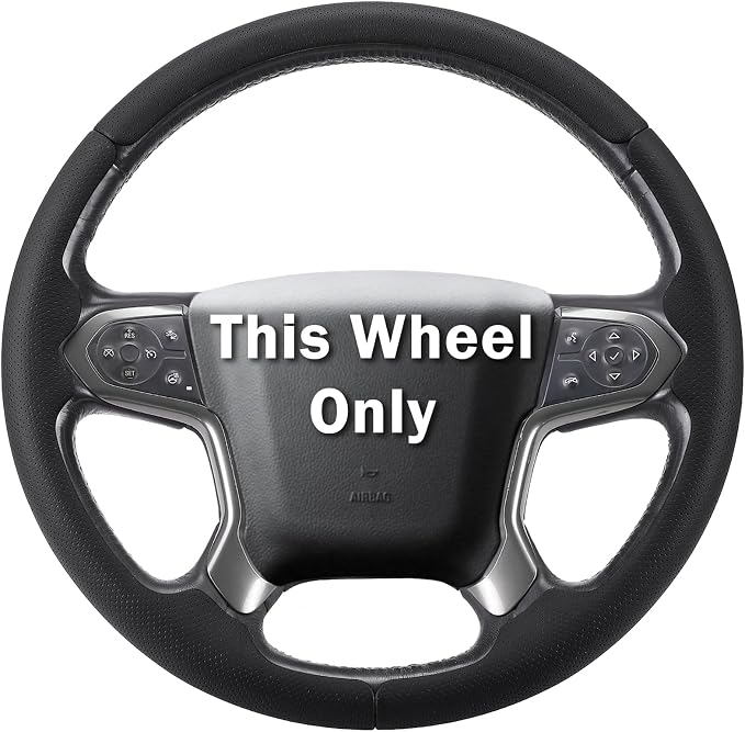 Steering Wheel Cover for Chevy Silverado 1500 2014-2018/2500 2500HD 3500 3500HD 2015-2019/ 4500HD 5500HD 6500HD 2019-2024/ Suburban Tahoe 2015-2020/ Traverse 2018-2023 Chevrolet