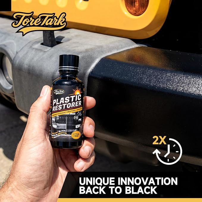 Restoration Kit for Headlight & Plastic – Complete Exterior Renewal Set with Headlight Restoration Kit + Plastic Restorer for Cars – Restores Foggy Headlights & Faded Trim – Auto Detailing for Cars SU