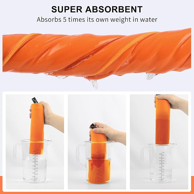 Rainleaf Microfiber Towel Quick Dry Camping & Travel & Gym Towel. Compact | Super Absorbent, Lightweight, Fast Drying. Suitable for Beach, Bath, Backpacking, Hiking, Swim.