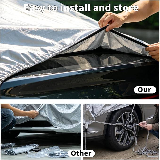 GUNHYI 6 Layers SUV Car Cover Custom Fit Infiniti QX60 (2013-2026) Waterproof All Weather, Heavy Duty Outdoor Snow Sun Rain Uv Protection (Ships from US Warehouse, Delivery 3-8 Days)