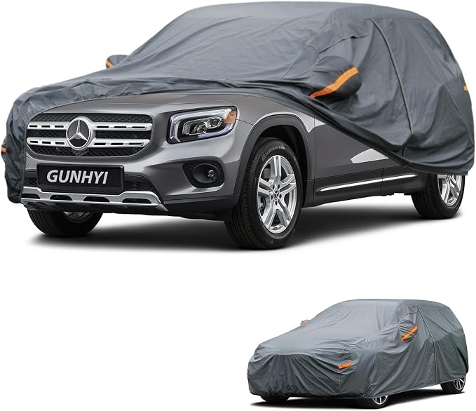 GUNHYI Premium Car Cover Custom Fit Mercedes-Benz GLB, 16 Layers Heavy Duty Car Cover Waterproof All Weather with Zipper Door for Sun Rain Snow Dust Uv Protection