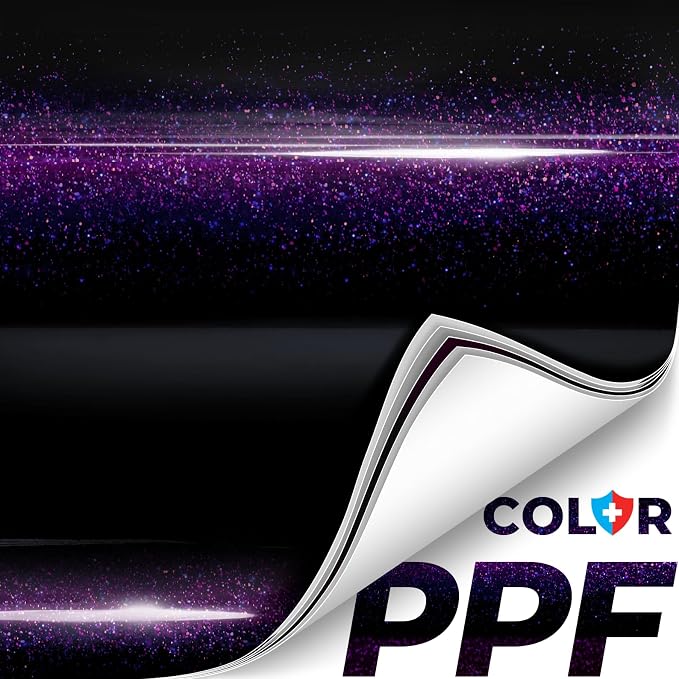 ColorFusion PPF by VViViD, Gloss Cosmic Purple Dry Apply PPF Vinyl Car Wrap Roll 6ft x 5ft