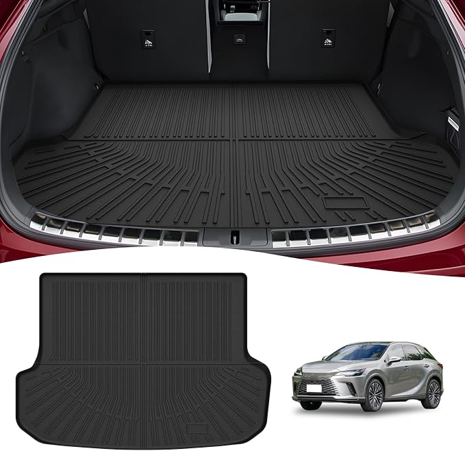 Cartist Custom Fit for Cargo Liner 2016-2022 RX350/RX450h (Not for RX350L & RX450hL) All Weather Trunk Mat Anti-Slip TPE Rear Trunk Floor Mat Waterproof