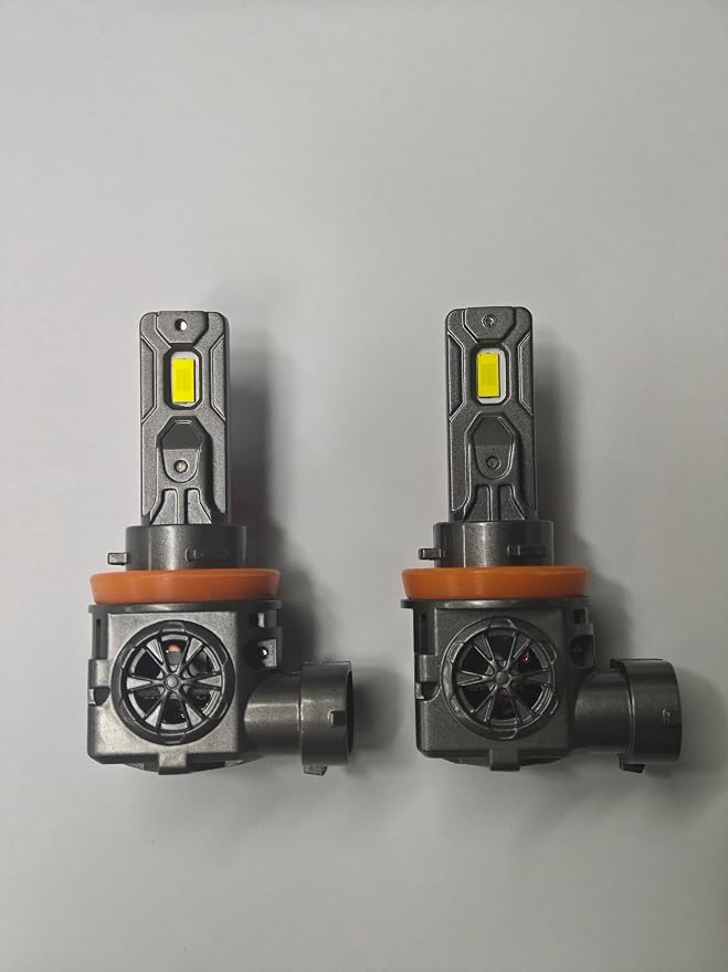 Termitor Upgraded H11/H9/H8 Light Bulbs, 146,000LM Brightness Driving Light | 6500K White H11/H16 Fog Light Bulbs Real 1:1 Halogen Mini Size, 85000+ Hours Lifespan, CANBUS Ready, Plug N Play, Pack of 2