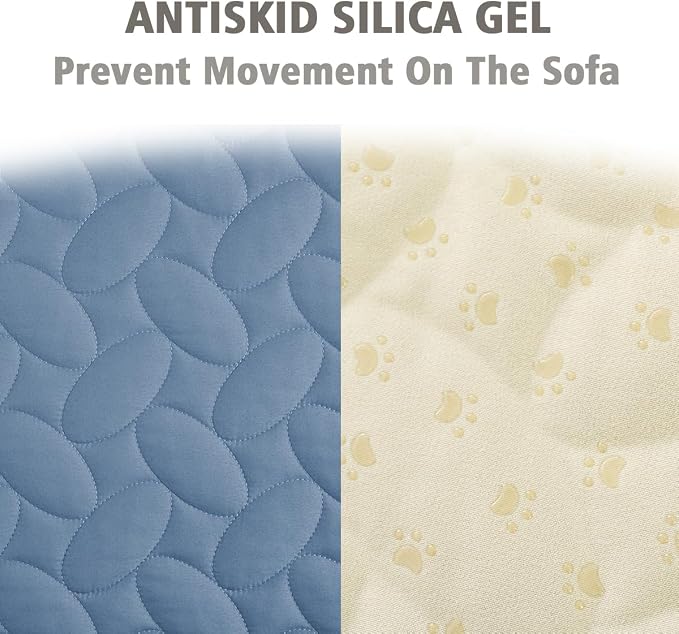 Ameritex Pet Bed Cover Dog Bed Blanket for Sofa and Furniture Waterproof New Pattern Design (68x82 Inch, Light Blue)