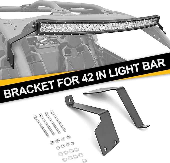 DaSen 42" Roof Light Bar Brackets Fit Can-am Maverick X3 MAX 2017-2025 | Windshield Light Bar Mounts