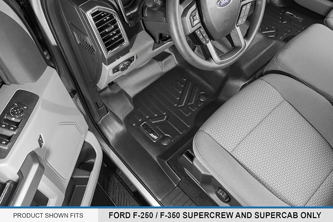 MAXLINER Custom Floor Mats 2 Row Liner Set Compatible with 2017-2025 Ford F-250