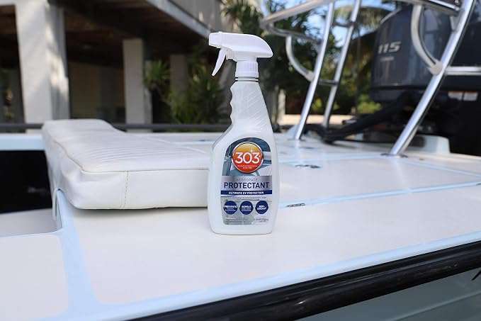 303 Marine Aerospace Protectant for Boat Vinyl, 32 oz | Provides UV protection for marine vinyl and surfaces while helping prevent fading, cracking, and staining.