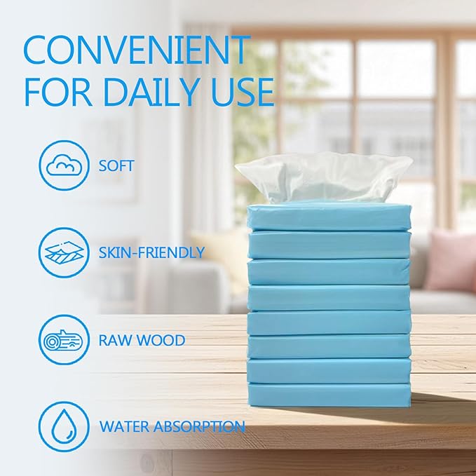 Car Tissues, 8 Packs x 30 Sheets (240 Total), 4-Ply Ultra Soft Facial Tissues, Compact Travel Size, Fits Cup Holder & Visor, Car, Home & Travel Use (1 Count (Pack of 8))