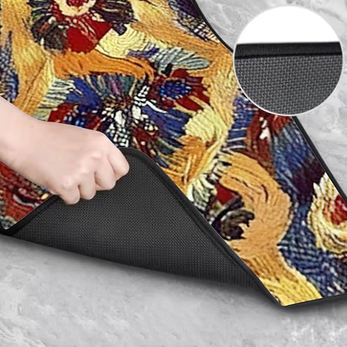 Car Floor Mats Non-Slip Automotive Floor Mats All-Weather Front Rear Car Floor Foot Mat Sets of 4 Pieces Foot Mats Rugs Carpet for Car Trucks SUV Sedans (Fangao-03)